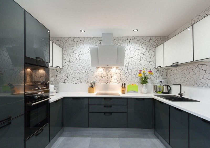 Gray kitchen design