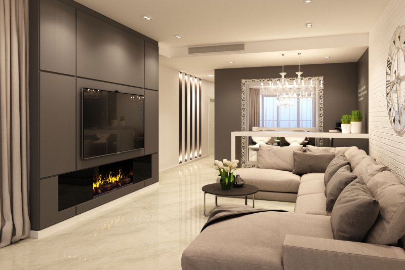 Living room in modern style