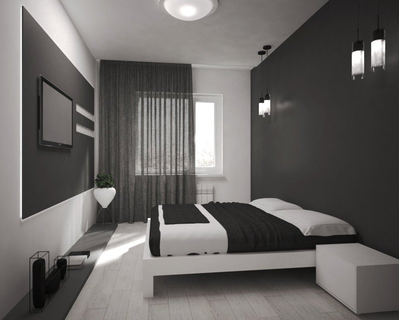 The interior of the bedroom is minimalism