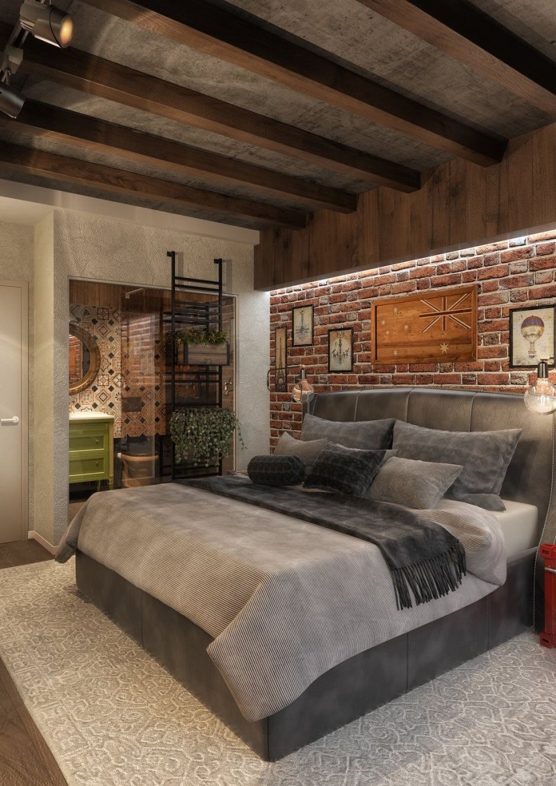 Male bedroom loft style