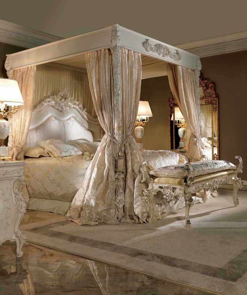 The gorgeous bed is royal