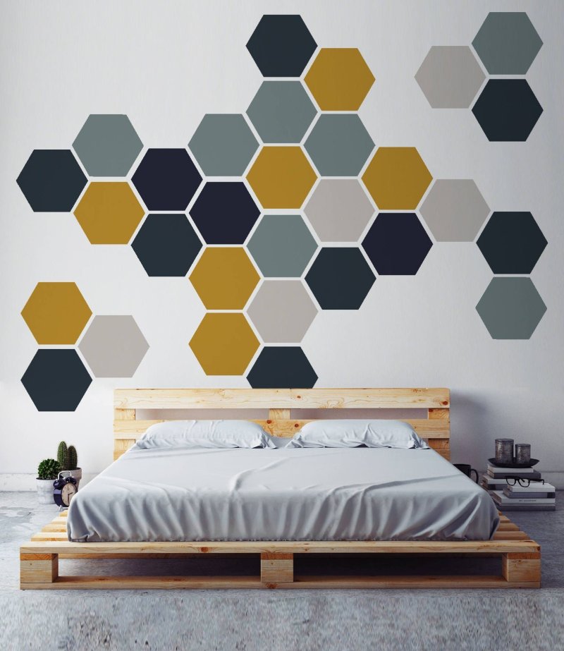 Geometric shapes on the wall