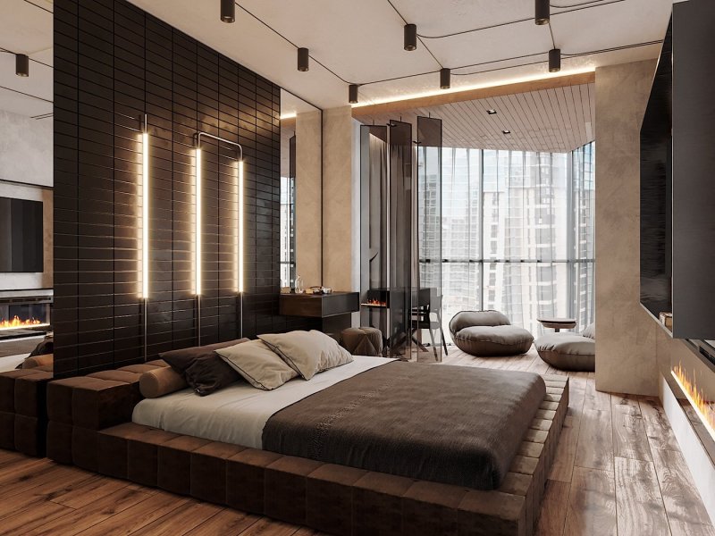 Loft style bedroom design