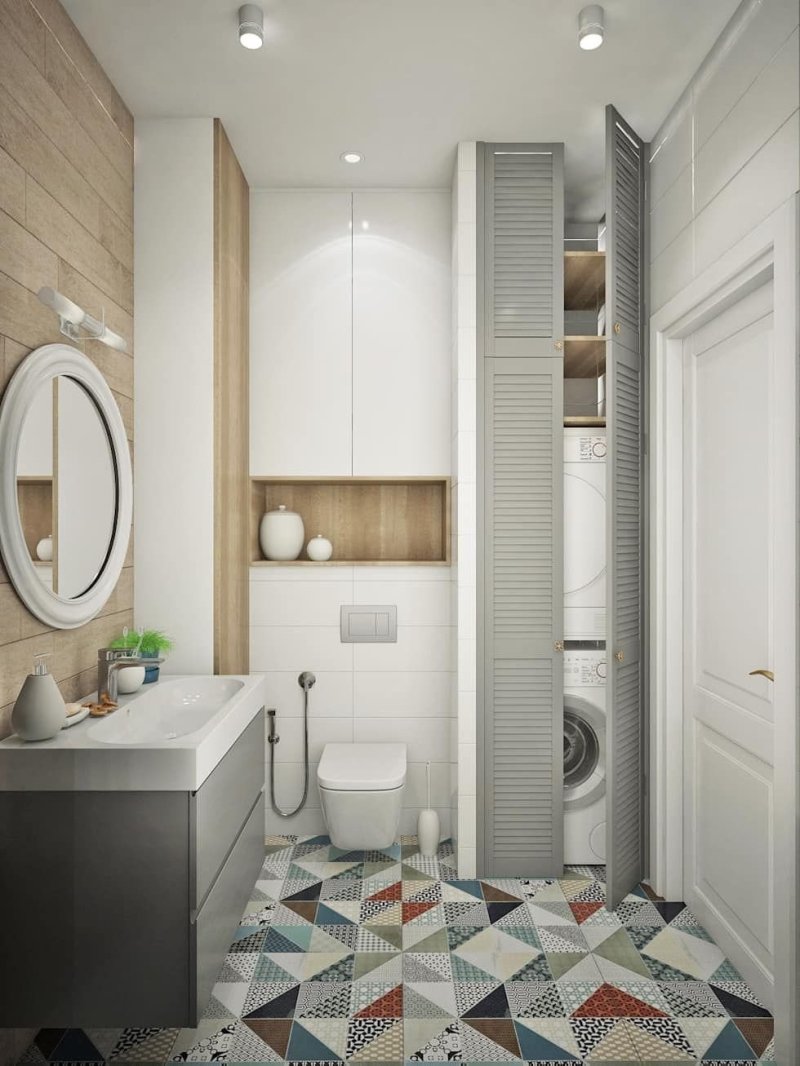 The interior of a small bathroom