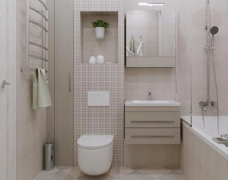 Bathroom design with toilet