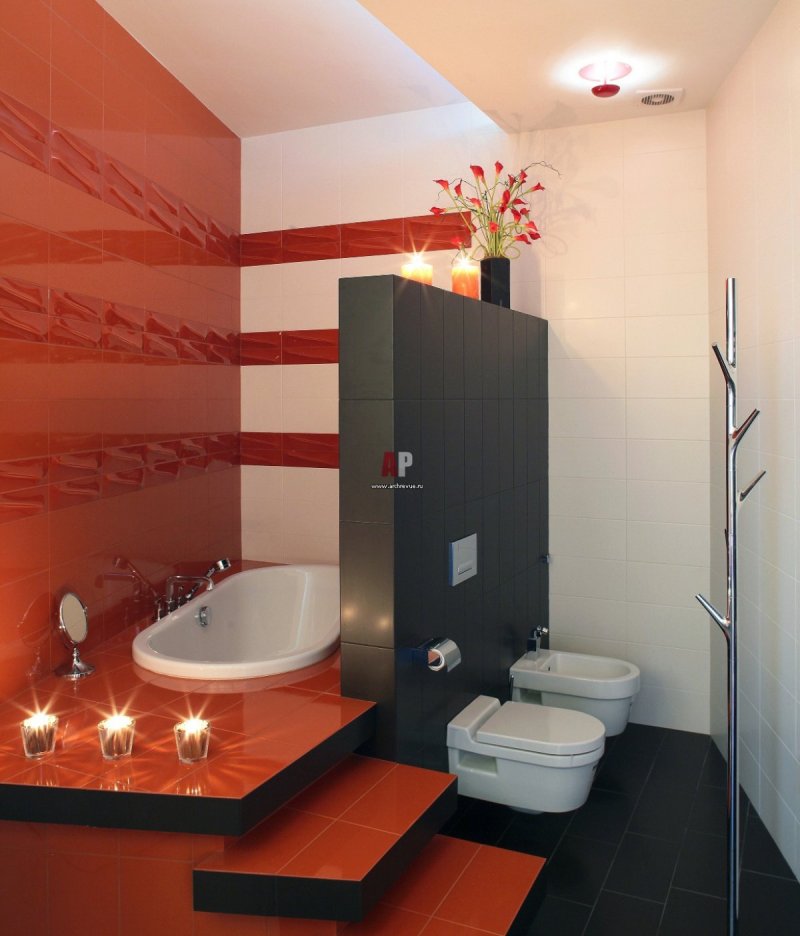 The design of a small bathroom