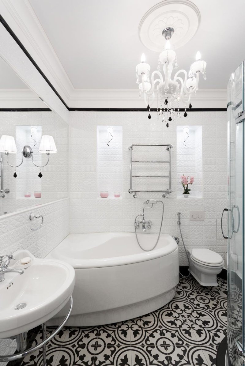 White bathroom design