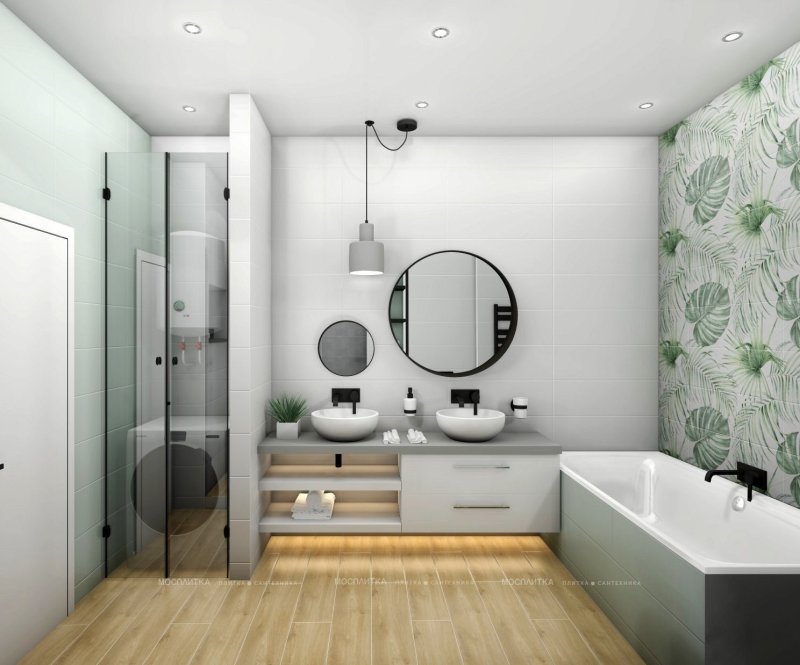 The design of the bathroom interior