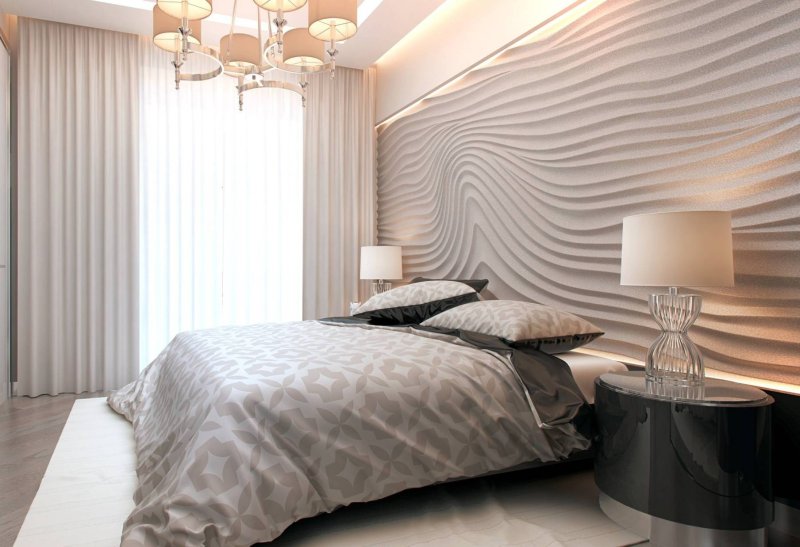 Modern bedroom in light colors