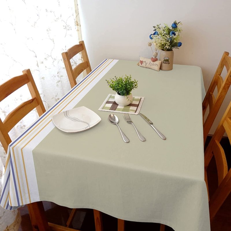 White tablecloth on the table