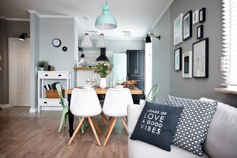 Scandinavian style in the interior of the apartment