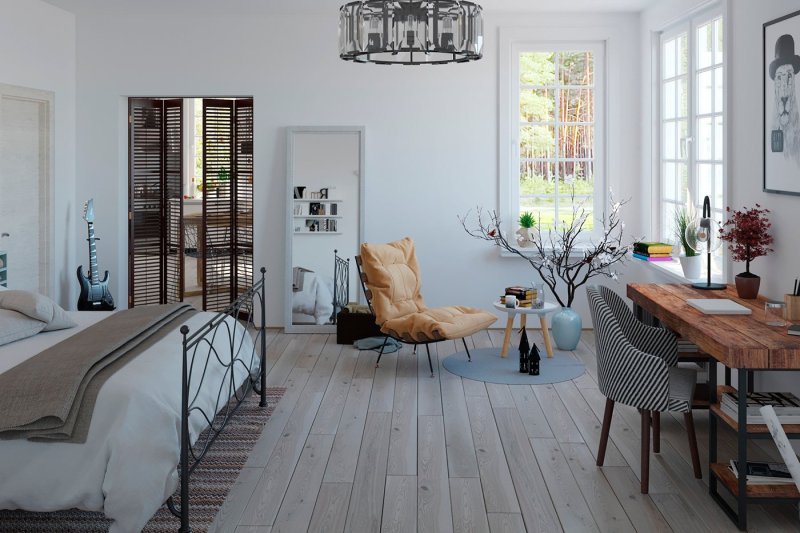 Scandinavian style in the interior of the apartment