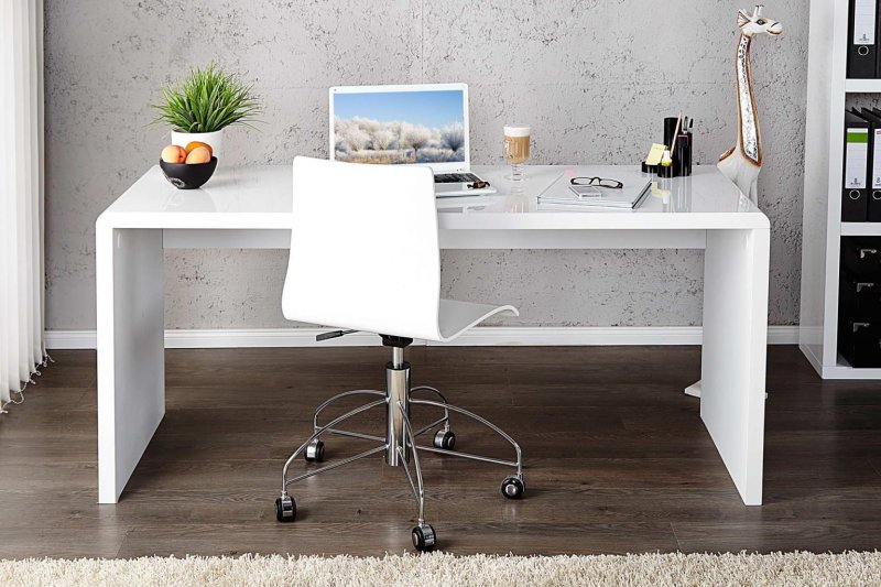 White office table