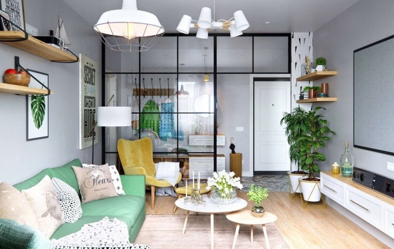 Scandinavian style in the interior of the apartment