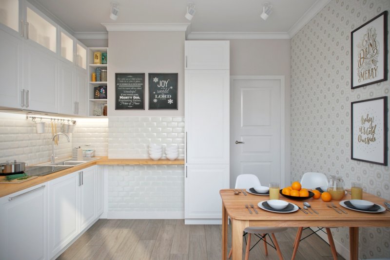 Scandinavian style in the interior of the kitchen