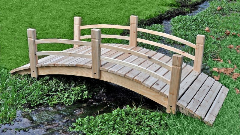 Wooden bridge for the garden