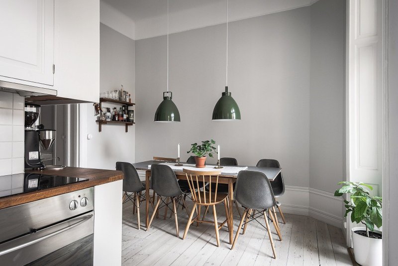 Kitchen gray walls