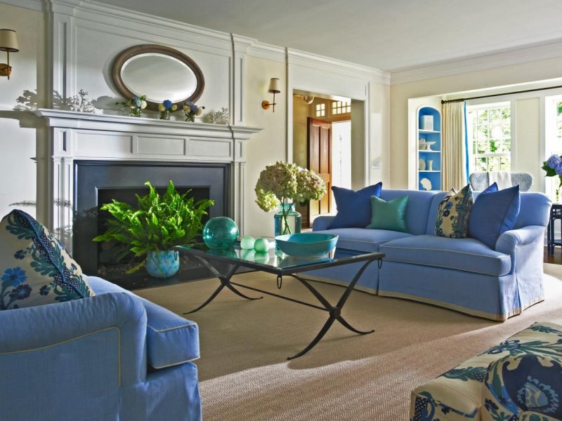 Blue living room