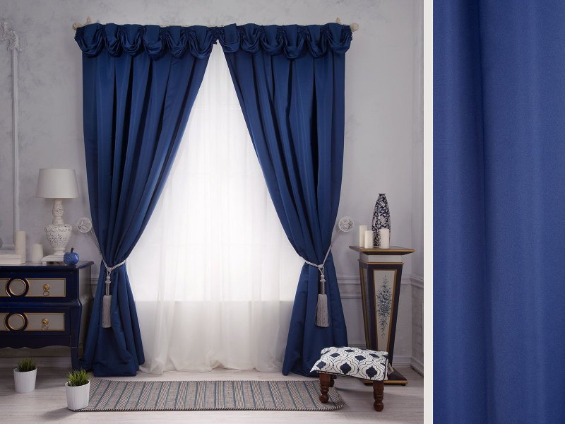 Blue curtains