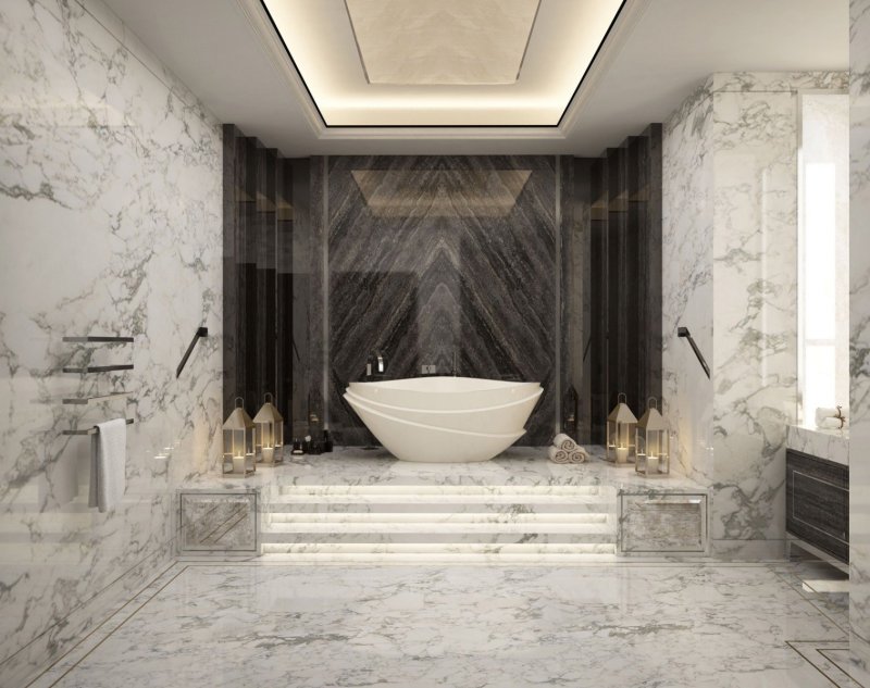 Marble -style bathroom