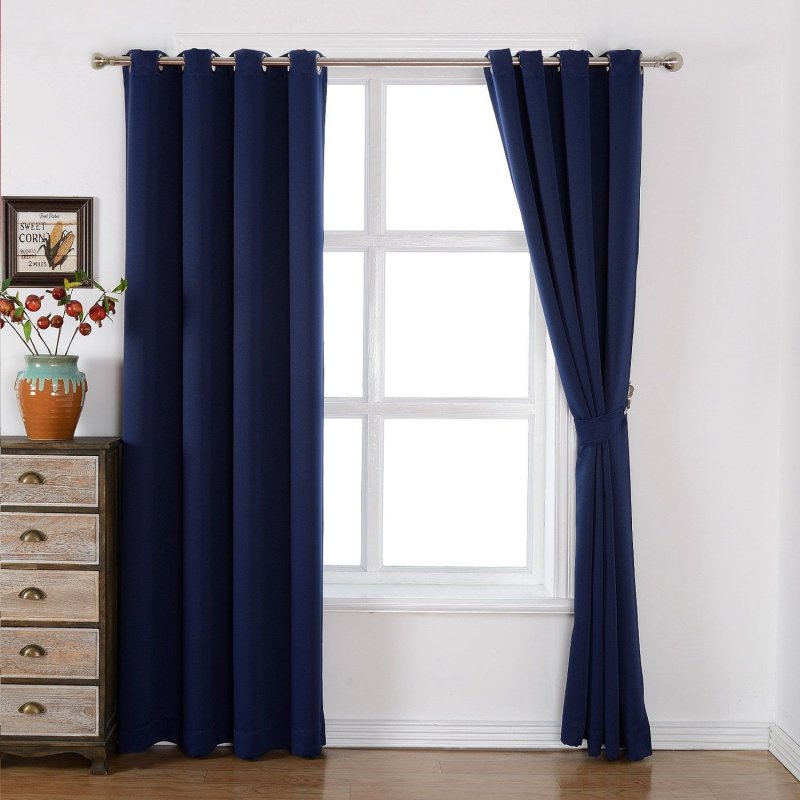 Blue curtains