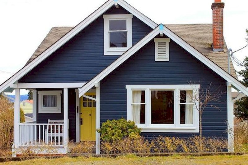 House with gray roof