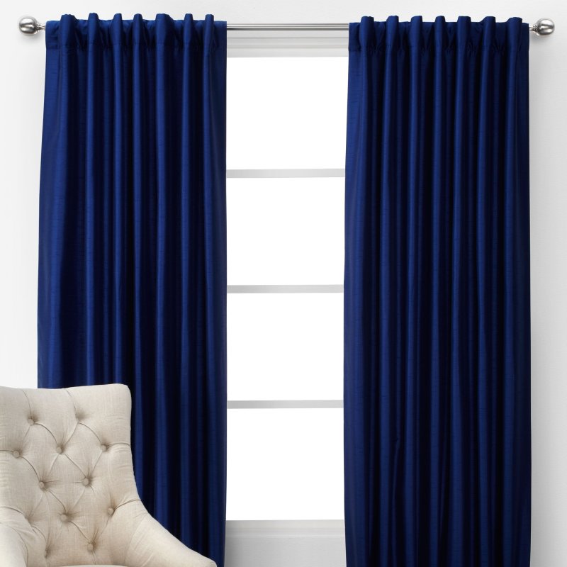 Blue velvet curtains