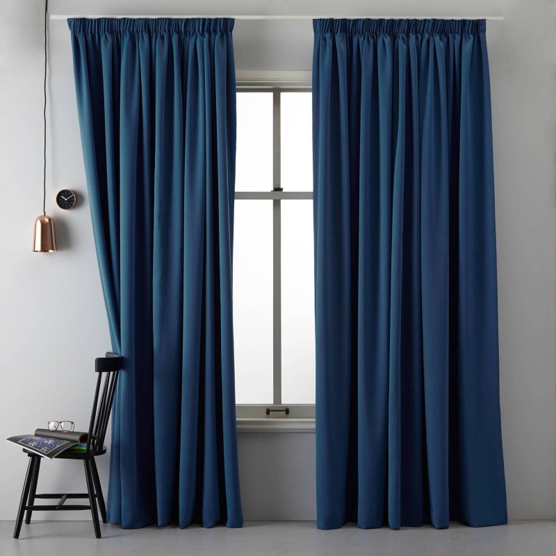 Blue curtains