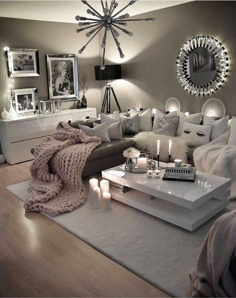 Living room in gray