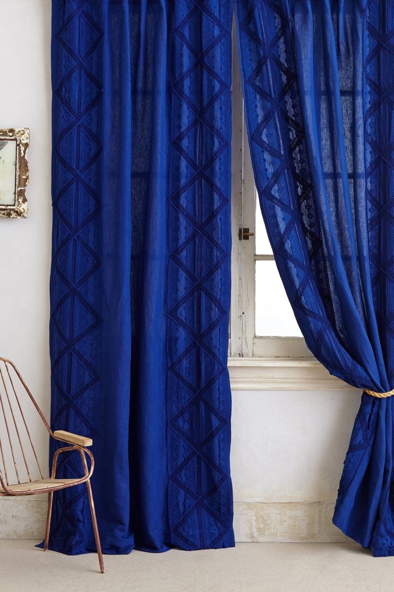 Blue curtains