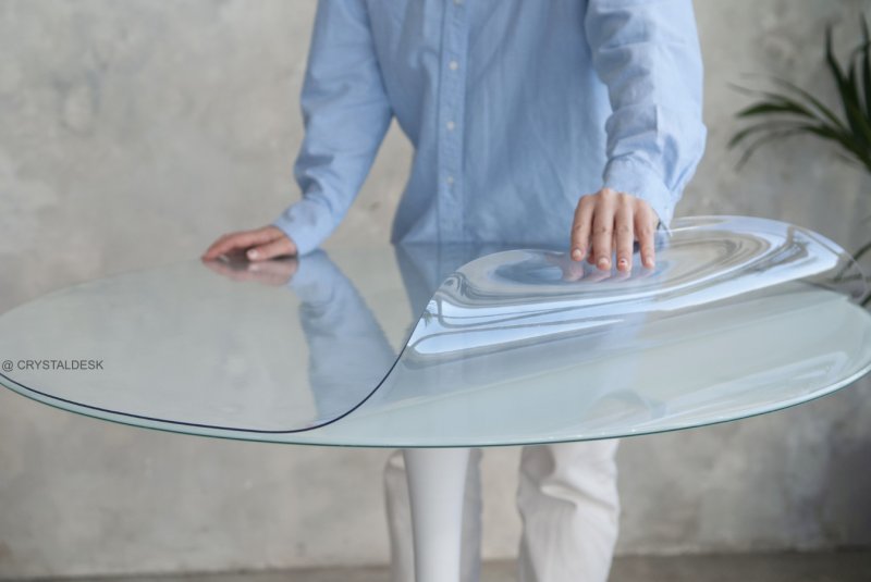 Flexible glass tablecloth decorative