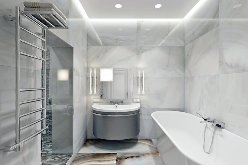 Gray bathroom design