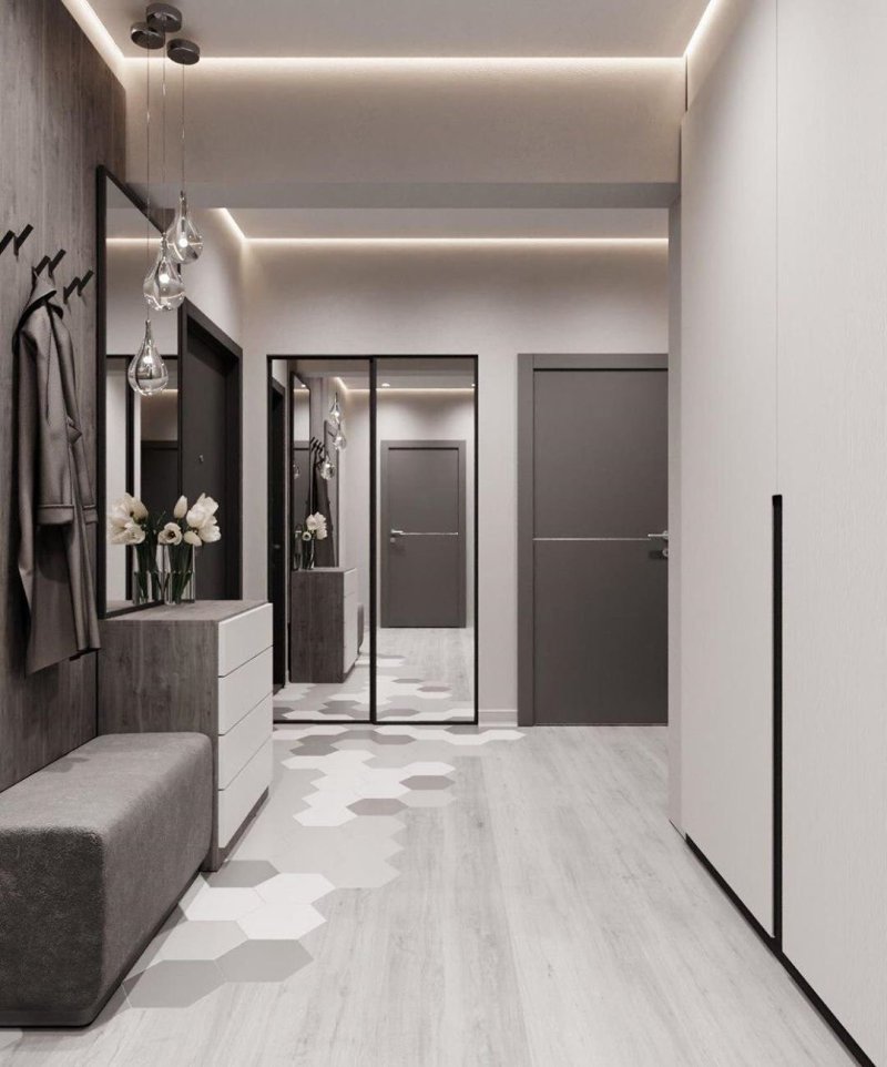 Gray hallway