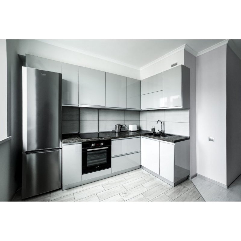 Kitchen gray white design