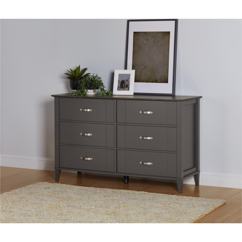 Gray chest of drawers