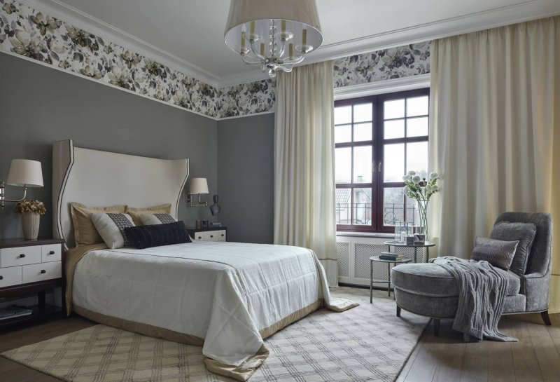 Neoclassic style bedroom interior