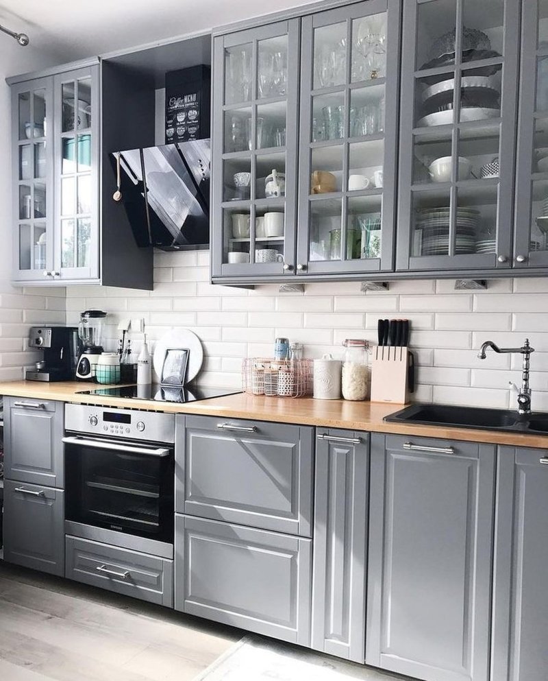 Kitchen Ikea Budin Gray