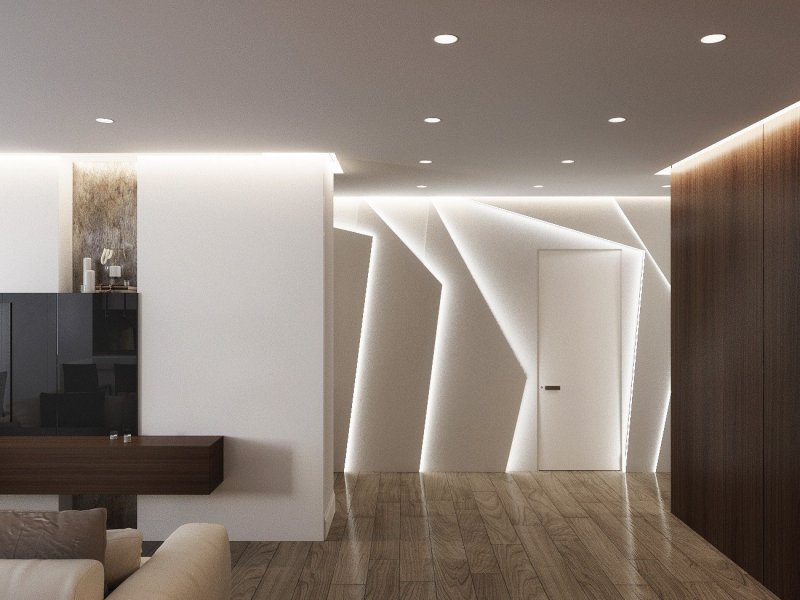 Gypsum light 3D panels Lightwave