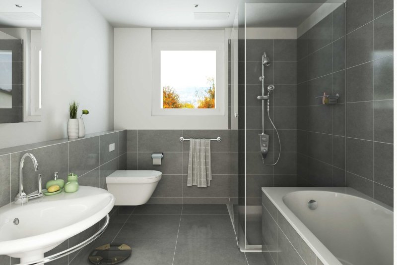 Gray bathroom