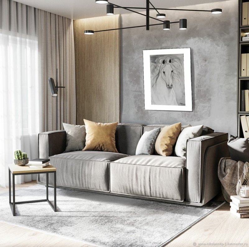 Gray living room