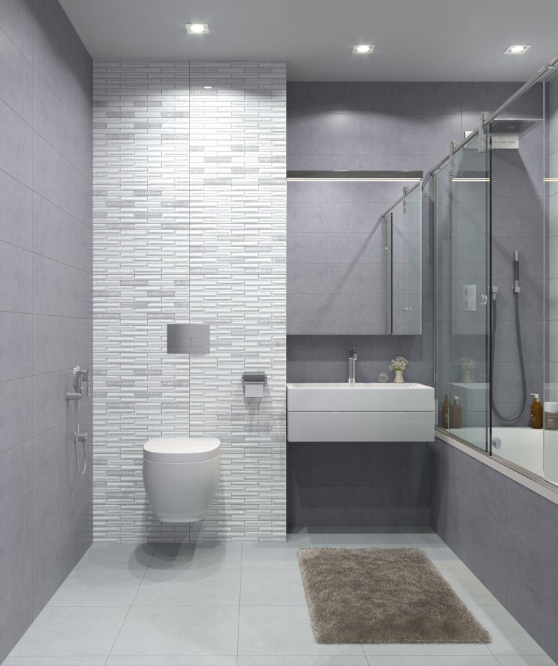 Gray bathroom design