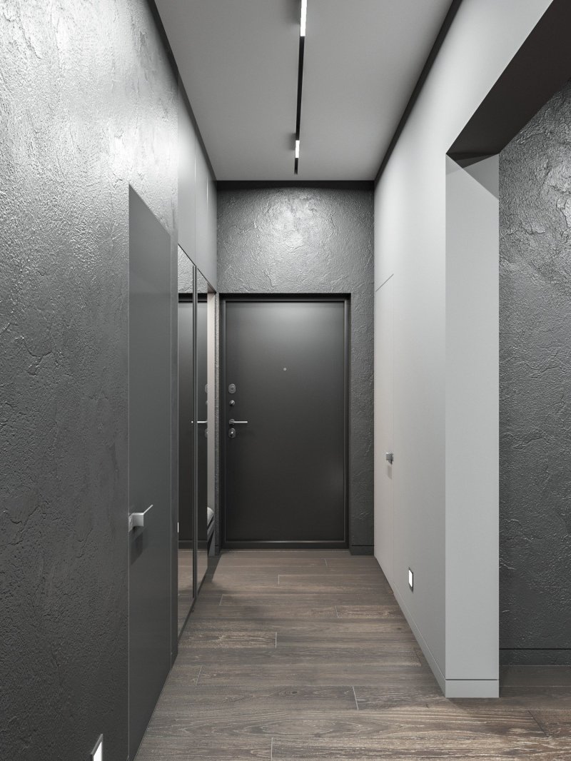 Corridor in gray tones