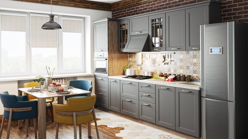 Kitchen Ikea Budin Gray