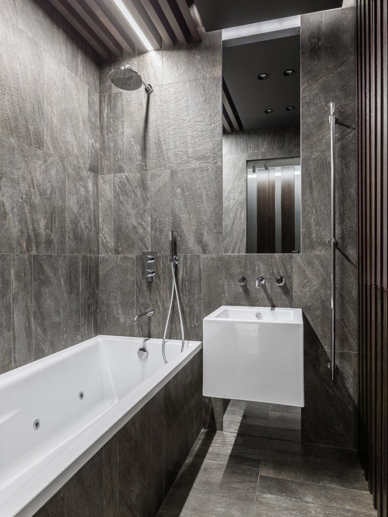 Gray bathroom