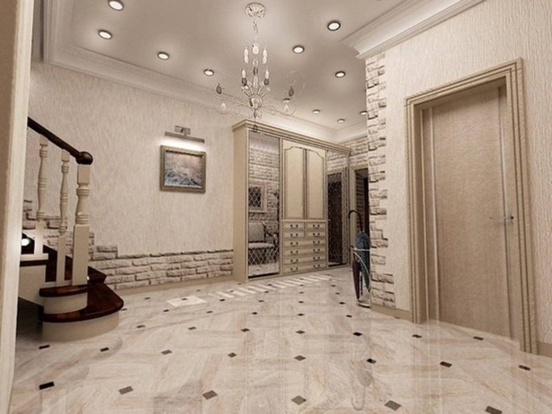 Hall floor tile