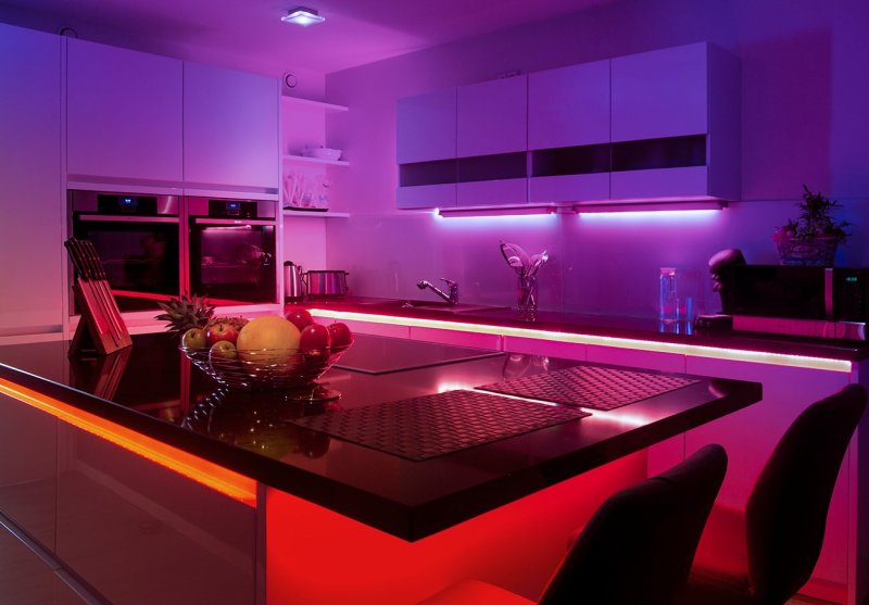 Neon backlight kitchen