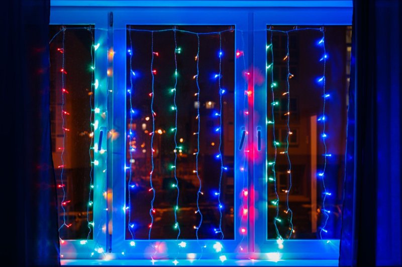 LED garland curtain 3x2m 240 LED (different colors)