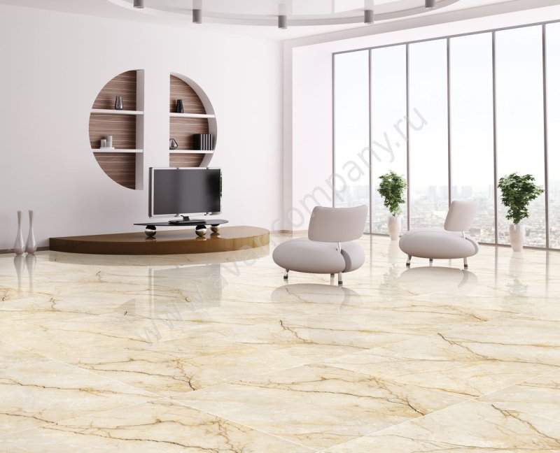 Marble tiles on the floor