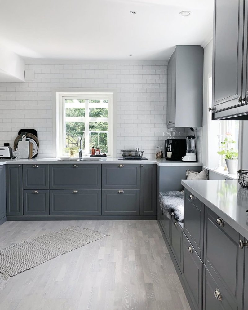 Kitchen Ikea Budin Gray