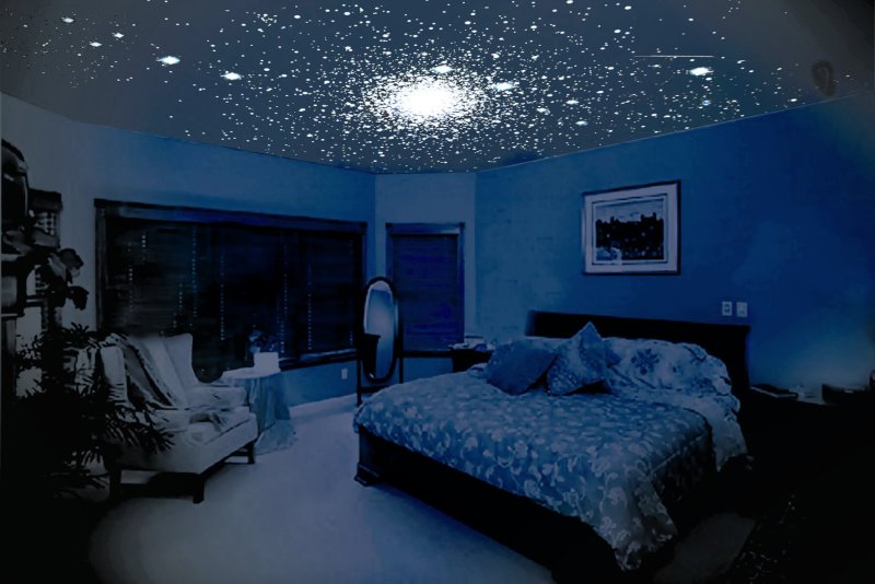 The ceiling is starry sky